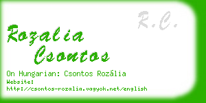 rozalia csontos business card
